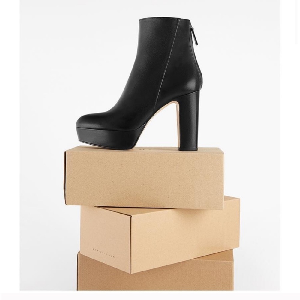 Zara platform ankle boots